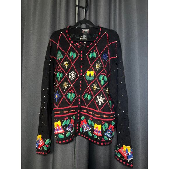 Ugly Christmas Sweater Xmas Cardigan Size XL - Picture 1 of 3